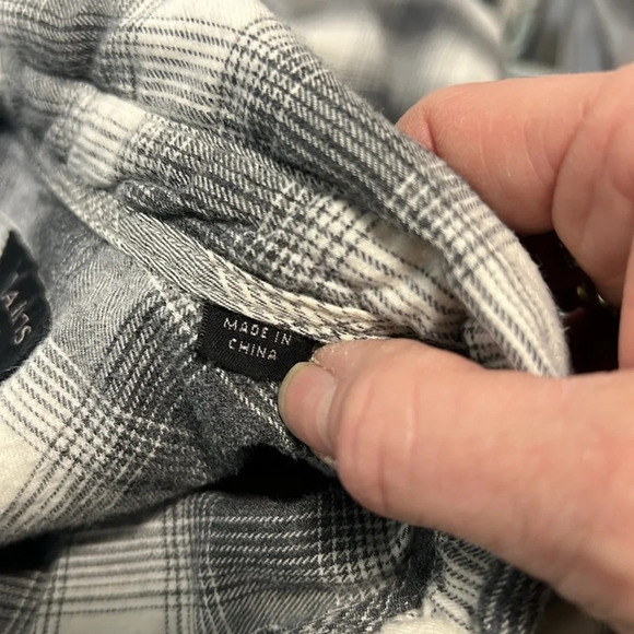 ALLSAINTS Dogwood Shirt in Ecru/Charcoal Size XS - Picture 8 of 14